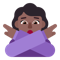 Woman Gesturing No- Medium-Dark Skin Tone emoji on Microsoft